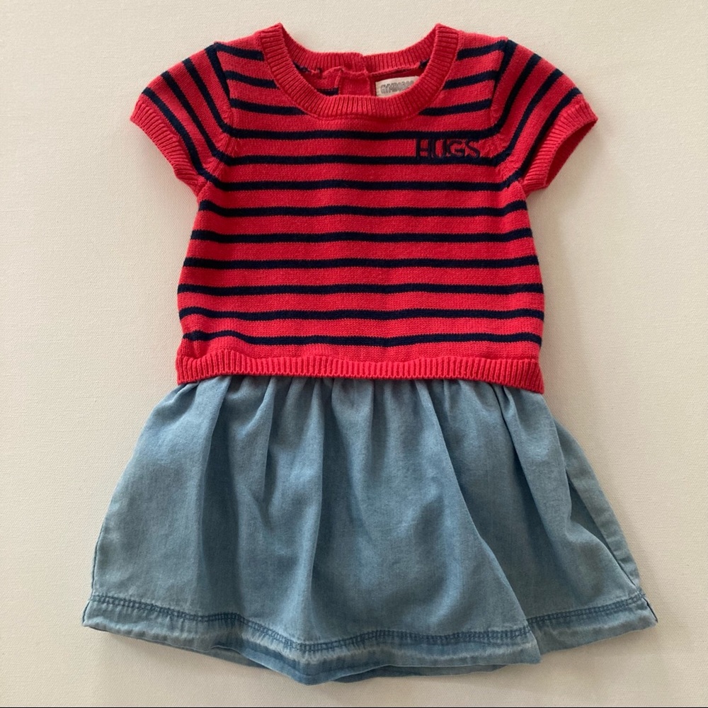 Gymboree Baby Girls 12-18 Months Sweater Chambray Dress